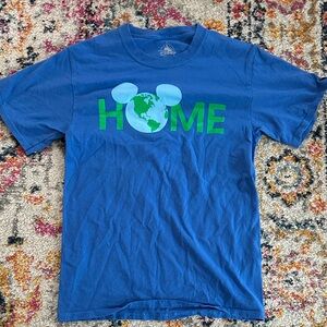 Disney Blue T-Shirt with Green 'Home' Design